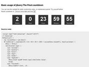 Final Countdown - Simple Date Countdown Plugin